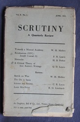 Scrutiny, A Quarterly Review: Vol. X No 1 June, 1941
