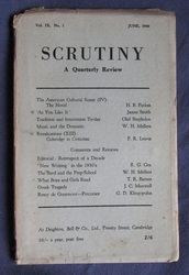 Scrutiny, A Quarterly Review: Vol. IX No 1 June, 1940

