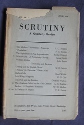 Scrutiny, A Quarterly Review: Vol. VII No 1 June 1938
