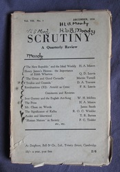 Scrutiny, A Quarterly Review: Vol. VII No 3 December, 1938
