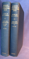 Horace Walpole's Correspondence with Mary and Agnes Berry and Barbara Cecilia Seton Volume I 1788-1791 and Volume II 1793-1796 being The Yale Edition Of Horace Walpole’s Correspondence Volumes 11 and 12
