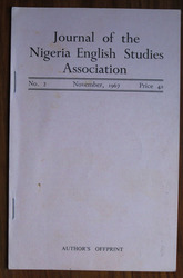 Author's Offprint from the Journal of the Nigerian English Studies Association Vol. 1, No. 2 - Surface and Symbol in Things Fall Apart
