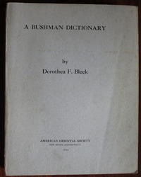 A Bushman Dictionary
