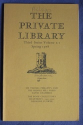The Private Library, Third Series - Volume 1:1 - Spring 1978
