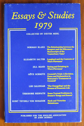 Essays and Studies 1979, Being Volume Thirty Two of the New Series of Essays and Studies Collected for the English Association
