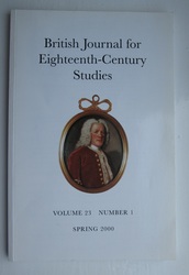 British Journal for Eighteenth Century Studies Volume 23 number 1, Spring 2000

