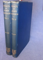 Essays of John Dryden, Two Volumes Complete
