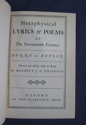 Metaphysical Lyrics and Poems of the Seventeenth Century: Donne to Butler
