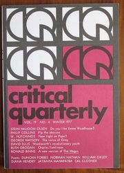 Critical Quarterly, Volume 19, Number 4, Winter 1977
