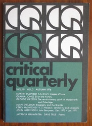 Critical Quarterly, Volume 18, Number 3, Autumn 1976
