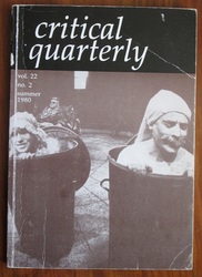 Critical Quarterly, Volume 22, Number 2, Summer 1980
