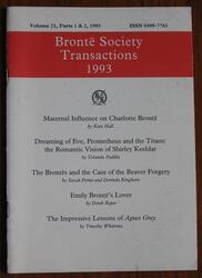 Brontë Society Transactions 1993 Volume 21, Parts 1 & 2
